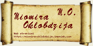 Miomira Oklobdžija vizit kartica
